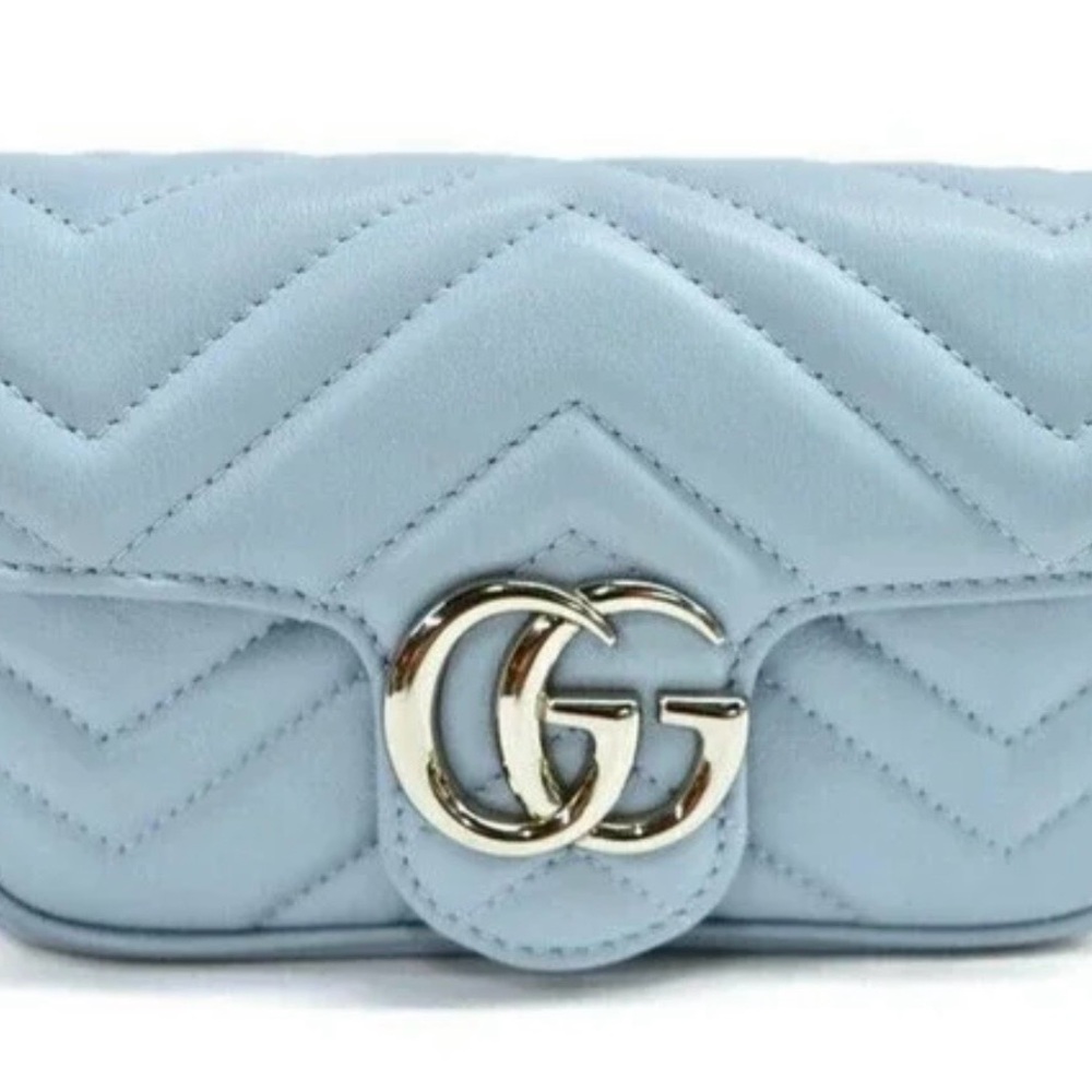 Mini Gucci Sky Blue Quilted leather crossbody
Box and dust bag